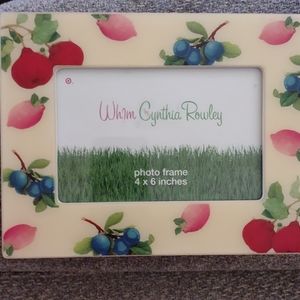 Anthropologie Cynthia Rowley glossy photo frame 4 x 6 in fruits